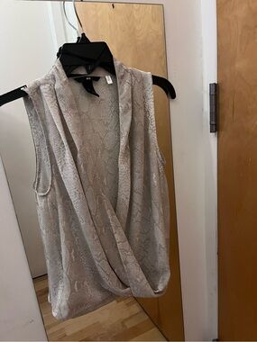 H&M Snake-Print Draped Sleeveless Camisole